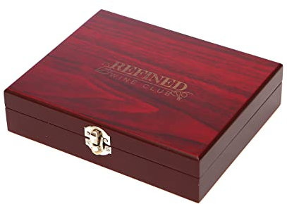Refined Wine Club 5-Piece Wine Opener Set - Luxury Wine Kit, Includes Foil Cutter | Wine Decanter Pourer | Aged Bottle Cork Opener | Wine Bottle Alloy Stopper - Presented in A Beautiful BurgundyBox