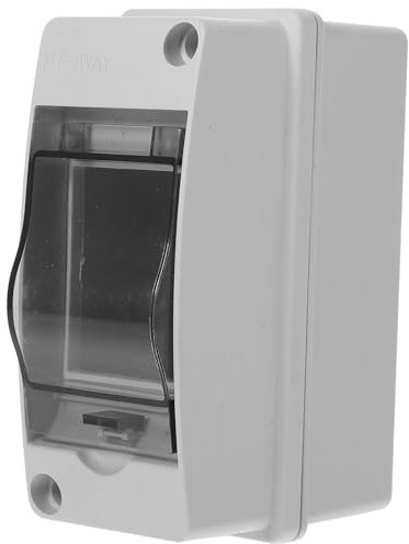 Veemoon Din Rail Enclosure 2-Way Distribution Box Circuit Breaker Protection Box Water Proof Case Ip66 Clear Cover Circuit Box Consumer Unit 2 Way Meter Box for Indoor and Outdoor ABS