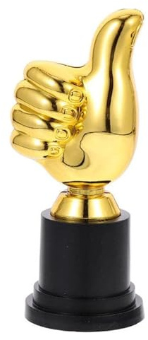MEZOKUCEL Thumbs Up Trophée en plastique d'or Prix Jeu de Course Prix en plastique Trophée Thumb Trophée Décoration (plastique)