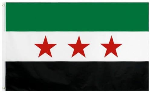 Syrien -flagge 90 * 150 Cm Polyester Syrische Arabische Republik Drei Sterne Flag
