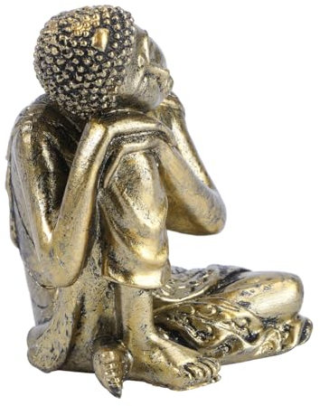 MAGICLULU Buddha-Figur-Ornament Buddha-Statue Aus Harz Buddha-meditationsstatue Buddha-Figur Dekoration Schlafende Buddha-Statue Harzornament Sandkasten Schlafender Buddha