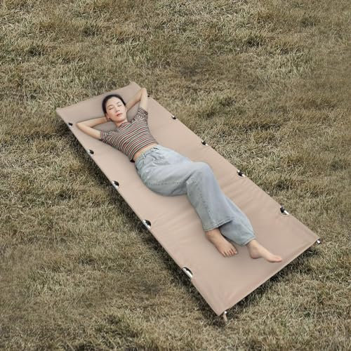 ALSUPEU Camping-Liegestuhl, Ultraleichtes Campingbett, Maximale Belastung 150 Kg, 190 X 70 cm, Tragbares Klappbett Für Erwachsene, Büro-Mittagspausenbett, Geeignet