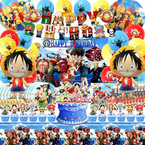 80 Pcs Decorazioni Compleanno Piece, Piece Palloncini, Kit Compleanno Piece, Addobbi Piece, Piece Festa, Set Palloncini Compleanno Piece, Set Stoviglie Piece, Set Compleanno Piece, Piece Festa Sfondo