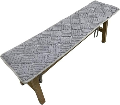 LIUYUYOUGO Sitzkissen Outdoor,Bankkissen Für Draußen 2/3 Sitzer Gestreift Weiches Plüsch Sitzkissen Für Draußen Mit Rutschfesten Riemen Rechteckige Sitzpolsterauflage Für Garten Terrasse Drinn