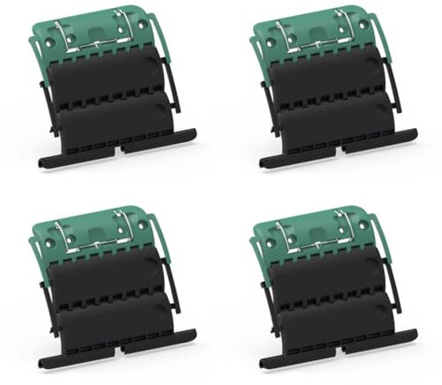 Ensemble de 4 attaches verrou ZF Clicksur H876E pour tablier de volet roulant - Fixation sécurisée pour volets roulants - Verrou automatique 2 maillons - Attache clipsable de sécurité anti-effraction