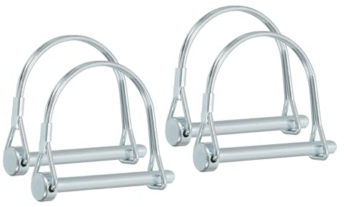 PATIKIL 4pz Perno di Bloccaggio per Albero 6x60mm Perno Accoppiamento Rimorchio Perni di Sicurezza a Filo Pto Rotondo per Camion Rimorchi Falciatrici Trattori Barche