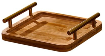 F Fityle Bandeja de Madera para Servir, Plato de Madera Rectangular, Bandeja de exhibición de Comida para Postre, Tablero para Desayuno, Mesa de Centro otomana, Light Wood L