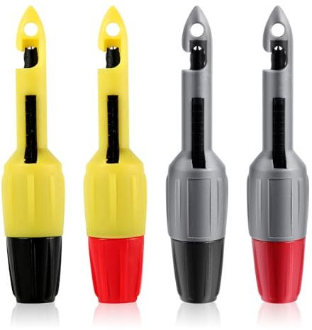 4pcs Wire Piercing Probe Kit, 0.08in and 0.16in Insulation Puncture Wire Probe Piercing Clip Test Tool for Multimeter Equipment Home Appliance Repair Electricity Meter Testing