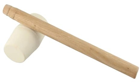 LUYSGBXR Gummihammer 1 STÜCKE Holzgriff Weiß Gummi Hammer for Fliesenverlegung Bodenverlegung Wohnkultur Rückenmassage Werkzeug Liefert