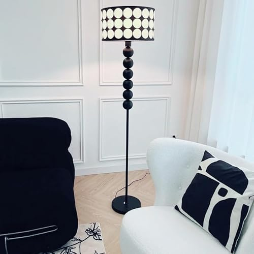 ELINKUME Moderne Stehlampe für das Wohnzimmer,3 Farbe Stehlampe mit einer Höhe von 59 Zoll,hohe schwarze Retro-Lampe für Schlafzimmer,Leseecke,Büro, Ecke,Kindergarten