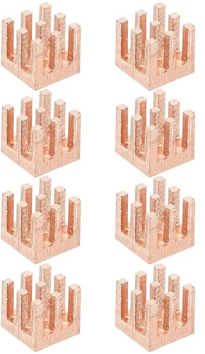 PATIKIL Copper Heatsink 6x6x6mm, 8 Pcs Heat Sink Cooler Radiator for Raspberry Pi Chip CPU Power Transistor FET IC Power Amplifier