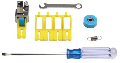 Flat Car Roller Presser Foot With Install Tool For Sewing Machine Replaceable Sewing Presser Foot For Shirt Curtains Sewing Machine Accessories