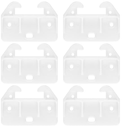 DOITOOL 6 Stück Kunststoff Schubladenschienen in Weiß Vielseitige Schubladenführung für Kommoden Nahtlose Integration und Minimalistisches Design für Schrankschubladen