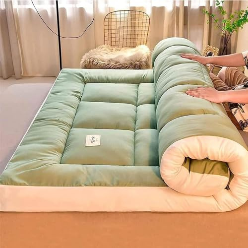 Extra Dicke, hautfreundliche japanische Futonmatratze, Faltbare Rollmatratze, druckentlastend und atmungsaktiv und somit EIN idealer Futon für Zuhause oder Camping.
