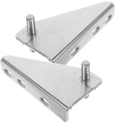 ARTIBETTER 2pcs Stainless Steel Freezer Door Hinge with Rubber Cap Spacing Refrigerator Repair Parts Quiet Vibration Reduction Easy Installation for Home and Commercial Use
