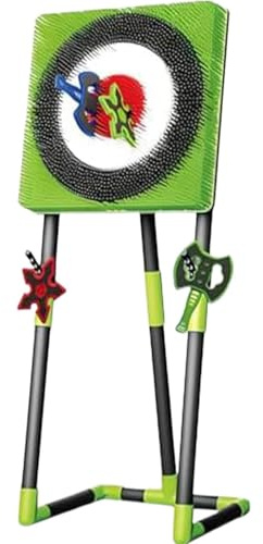 ZhlCrioxenic Jeu de Lancer de Hache dans Le Jardin Jeu de Cibles à Lancer, avec FléChettes et Hache à Main Cadre, pour S'Amuser en Plein Air pour La Famille Greensquare-A