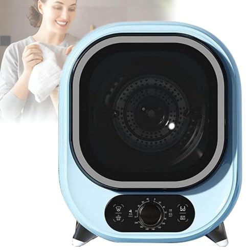 Secadora de Ropa Pequeña, Mini Secadora de Condensación Portátil de 0,8 kg, Secadora Compacta para Apartamentos, Montaje en Pared o Encimera(Blue)