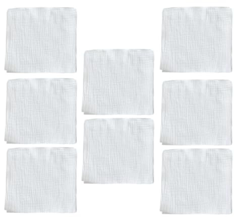 SWOOMEY Pannolini di Mussola in Cotone Dimensioni 43x45 Cm 8 Pezzi Doppio Strato Lavabile Morbidi e Riutilizzabili per Ragazzo Ragazza e Ragazzo Ragazza