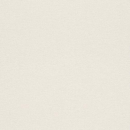 rasch Tapet 449808 från Florentine II – enfärgad fibertapet i delikat grädde – 10,05 m x 53 cm (L x B)