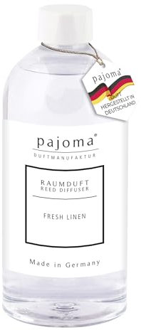 pajoma® Rumdoft påfyllningsflaska 500 ml, färskt linne | påfyllning för luftfräschare | intensiv och högkvalitativ doft i premiumkvalitet