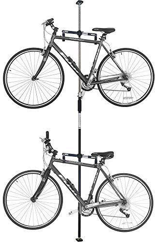 SPAREHAND Q-RAK II - Dual Bike Storage System - CP - Bike Rack Garage Storage - Indoor Bike Storage for 2 Bikes (Black)