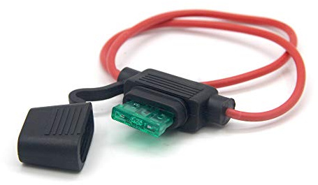 RKURCK 16 AWG Kupferdraht-Inline-Sicherungshalter für Auto-Flachsicherung, wasserdicht mit 30 A Sicherung