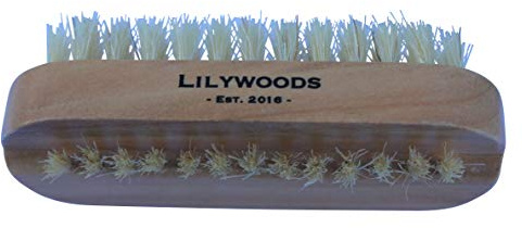 Lilywoods Dual-Sided Hands and Nail Brush — Bath Cleaning Scrubbing and Exfoliate — 10cm x 4cm