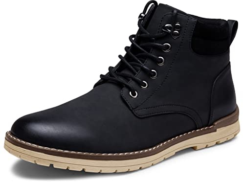 Vostey Men's Hiking Boots Waterproof Casual Chukka Boots for Men(BMY670B Black 9)