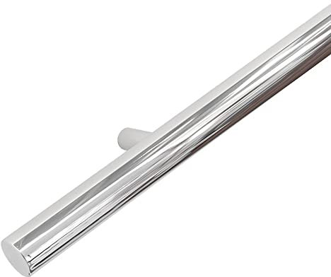 Vivol Design handlauf edelstahl Poliert 100 cm mit 2 Halter für innen - 7 Längen - 3 Farben