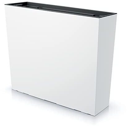 Jardinera para balcón urbi Case, con depósito, Dimensiones (mm) 580x180x498, Color Blanco