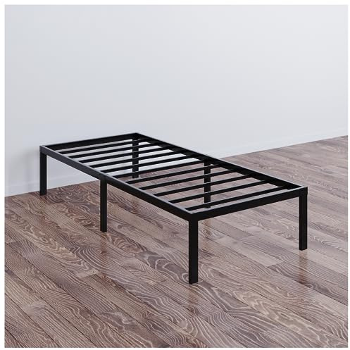 Dreamzie Sängram 80 x 190 med metallbotten 36 cm barnsäng i metall med ben - slitstark, enkel montering, stor lagringskapacitet