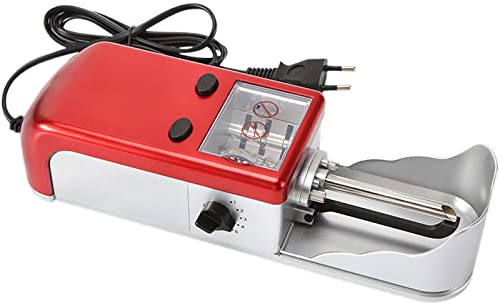 UZSPAC Tubeuse Electrique Facile À Utiliser Manuel Machine À Rouler Le Tabac Automatique Électrique Outil Roller Cigarette Accessoires （Silver） (Color : Red)