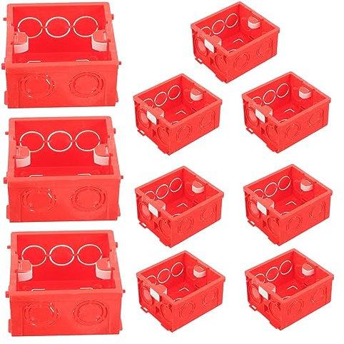 OSALADI Scatola Di Giunzione Della Presa a Muro Tipo 86 in Pvc Ignifugo, Scatola Di Installazione Nascosta Per Uso Domestico e Commerciale, Set Da 10 Pezzi