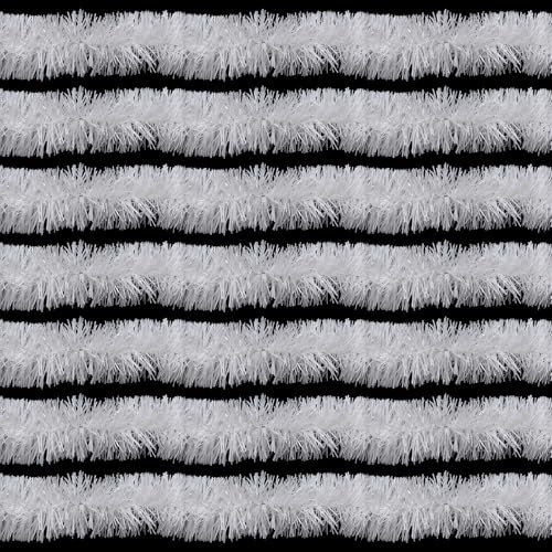 30 m weiße Lametta-Girlande, Weihnachts-Folien-Lametta-Girlande, Dekoration, Metallic-Banner, Wandbehang, Lametta-Girlande, für Weihnachtsbaum, Geburtstag, Party-Dekorationen (9 x 30 m, weiß)