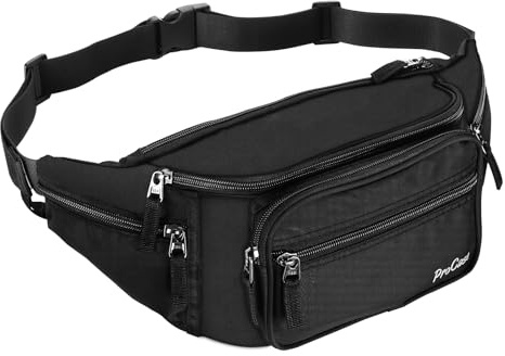 ProCase Bauchtasche Gürteltasche Wasserdicht Hüfttasche für Herren Damen (L)