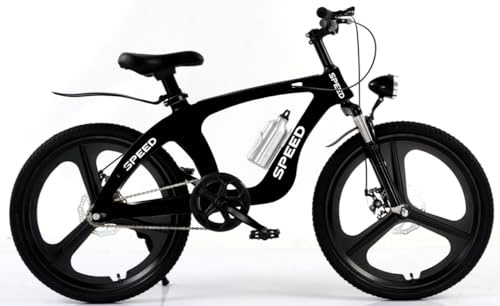 Elegant Kids Bike, Mountain Bike, 20” 22 24” Road Bike, Sport Bicycle, Elegant Design, Suspension, Magnesium Alloy Frame and Wheels, Dual Disc Brakes, LED Headlight, Tool Kit 6 to 12 Years (20 Inch)
