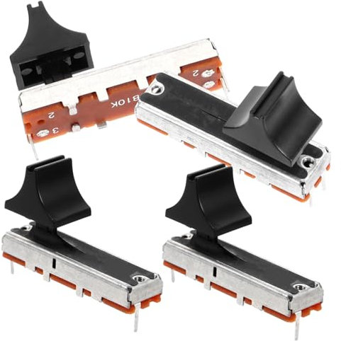 GOOHOCHY 4 Stück 10k Schiebepotentiometer Linear Mit Geradem Schieberegler Für Audio Steuerung Und Dj Mischpult Einstellschalter