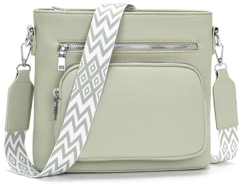 Snmoec borsa tracolla donna borsetta donna Medio Viaggio o uso quotidiano shoulder bag Verde chiaro