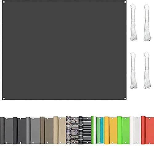 Pergola nera per esterni, 2 x 4 m, con materiale e corde di montaggio, ideale per patio, feste, cortile, prato e giardino