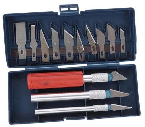PERSELOSO 13pezzi Per Intaglio e Rimozione Bave Strumenti Di Precisione Per Riparazione Modelli e Creazioni Blu
