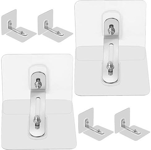 TOYANDONA Selbstklebende Möbelanker zur Kindersicherung Möbelanker an Wand Pvc und Edelstahl 6 Stück Strong Stability für Möbel mit Blatt Fasteners