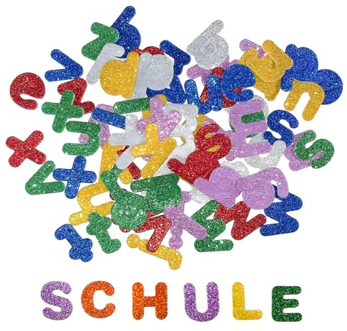 156 Stück Moosgummi,Moosgummi Selbstklebend,Klebebuchstaben,Buchstaben Aufkleber Groß Sticker,Schultüte Glitzer Schaumstoff,Alphabet Filz Selbstklebende,Schaumstoff-Aufkleber Alphabetische Zubehör