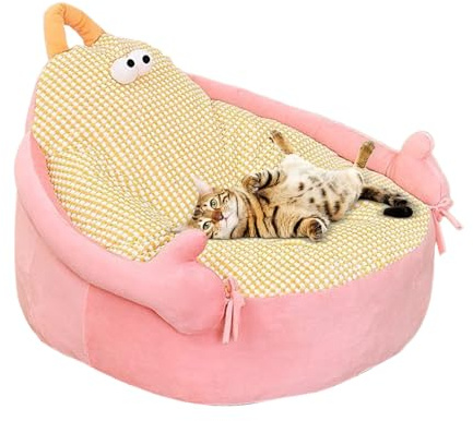 Zestivra Cuccia per cani, calmante divano letto per gatti e cani di piccola taglia, morbido posto letto riscaldante, per soggiorno, camera da letto