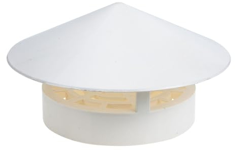 Housoutil Copertura Antipioggia per Tetto in PVC Resistente alle Intemperie Cappuccio Umbrella per Comignoli e Sfiati Facile da Installare e Durevole Protezione Completa da Pioggia e Neve