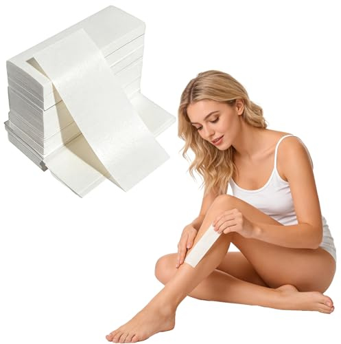100Pcs Professional Paper Wax Waxing Strips, Hair Removal Strips for Women Facial Body Arms Legs Hair Cleaning and Remover (3.8×10cm)