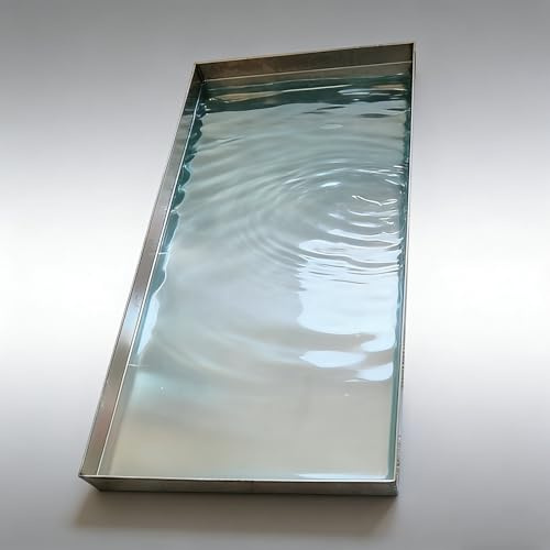 Edelstahl Auffangwanne Hohe 10cm Ohne Ablauf fur Klimaanlagen Mini Split und Fensterklimagerate Kondensatsicher Auffangwanne Groß Automatische Ölauffangwanne(80x70cm (32x28in))