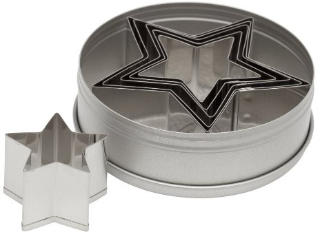 Ateco 7805 Plain Edge Star Cutters (6 Piece Set), Stainless