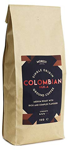Moreish - Colombian Huila - Single Origin Ground Coffee - 1kg