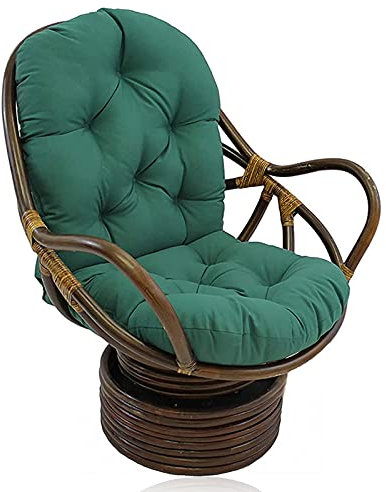 Papasansessel Kissen, Drehbares papasan Stuhlkissen, Hängekorb Stuhlkissen, Cushion Papasan Armchair, Dekoratives Schlafzimmer Wohnzimmer Garten (Stuhl Nicht Inbegriffen),Grün