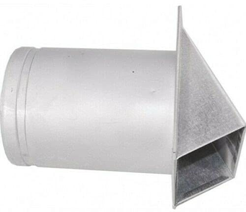 Metal Ventilation Valve Duct Cover Outlet Cowl Air Intake Vent Grille. (100mm / 4, Galvanized)